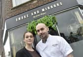 Smoke and Mirrors restaurant in High Street, Old Portsmouth, is getting ready to celebrate its first birthday on February 14, 2025.   Pictured is: Owners Caitlyn Odin and Jordan Thompson.  Picture: Sarah Standing (280125-8906)