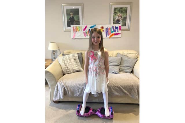 Holly Pike celebrated her seventh birthday with one of Silly Scott's virtual parties.
