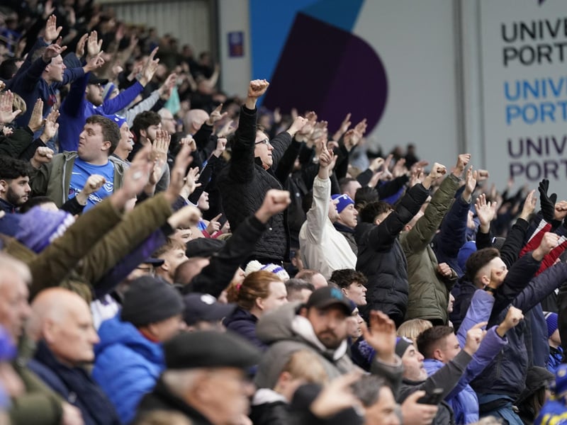 Check out our brilliant gallery as Pompey fans roared their team on to victory over Northampton. Pics: Jason Brown.