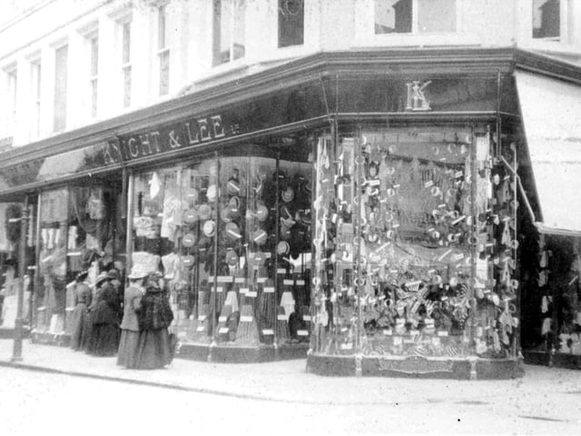 Here is what the Knight & Lee shop in Palmerston Road looked like in 1910