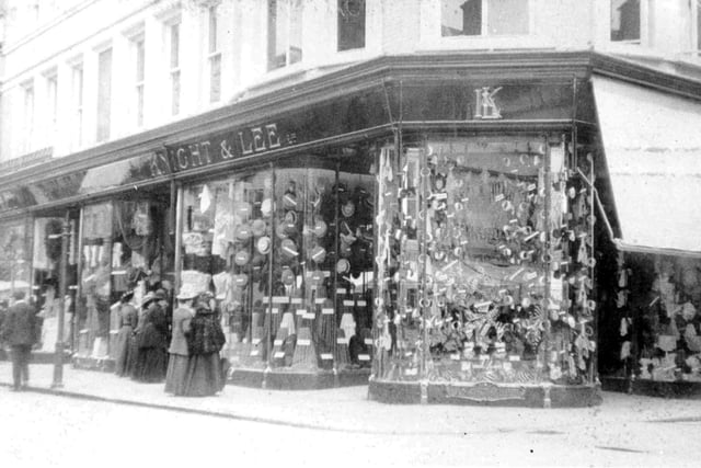 Here is what the Knight & Lee shop in Palmerston Road looked like in 1910