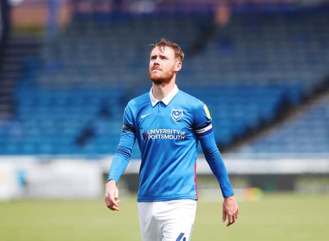 Skipper Tom Naylor is among those Pompey players asked to take a pay reduction to remain at Fratton Park. Picture: Joe Pepler