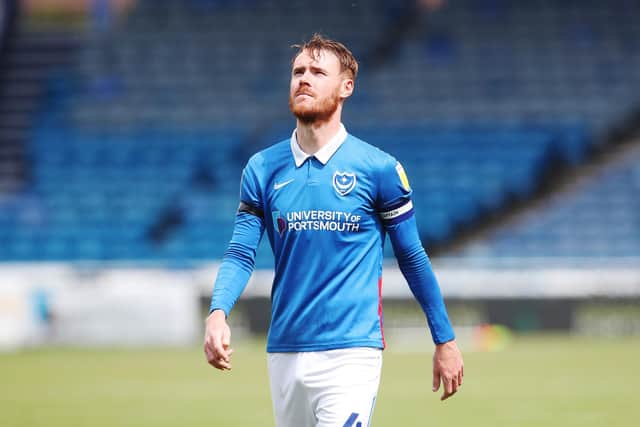Skipper Tom Naylor is among those Pompey players asked to take a pay reduction to remain at Fratton Park. Picture: Joe Pepler