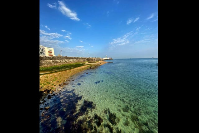 The Square Tower in Old Portsmouth appears to be the perfect place to get close to the city's crystal-clear water.