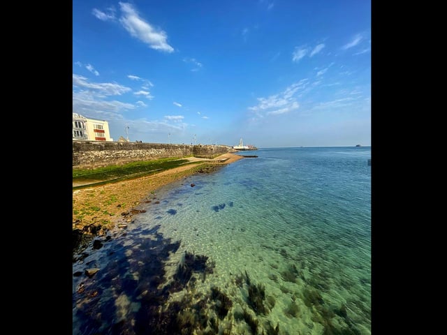 The Square Tower in Old Portsmouth appears to be the perfect place to get close to the city's crystal-clear water.