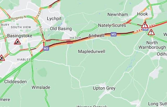 M3 crash map