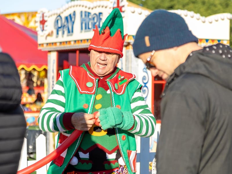 Pictured - Entertainers were on hand for the children.