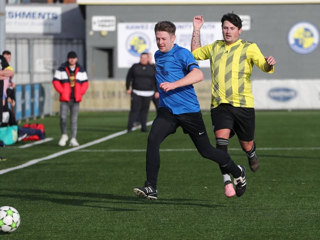 Freehouse (yellow) v AFC Eastney. Picture: Stuart Martin