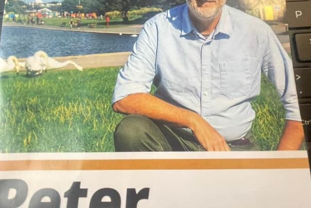 The election leaflet featuring Eastney & Craneswater candidate Peter Candlish