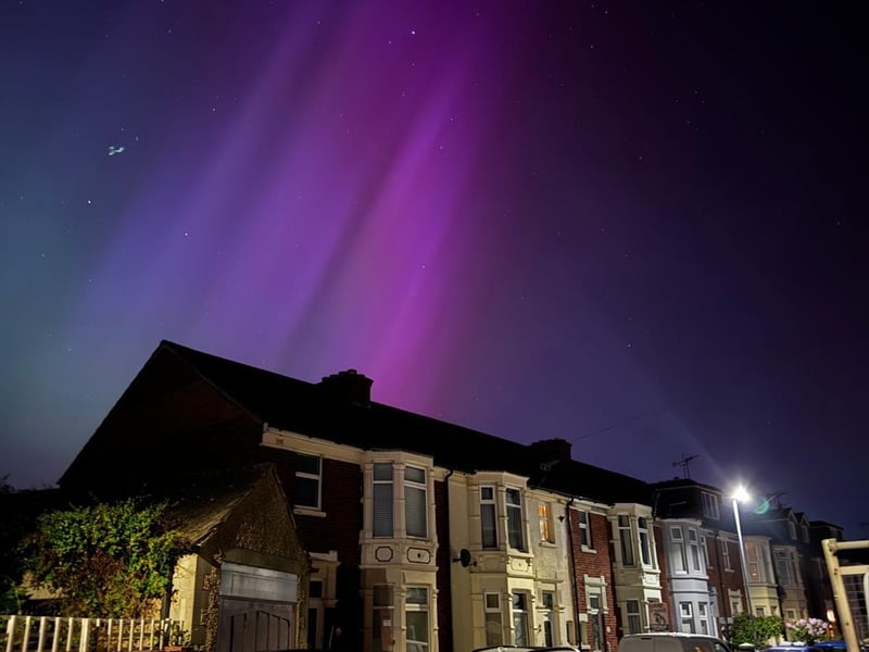 The Northern Lights seen over Portsmouth overnight. Picture: Marcin Jedrysiak.