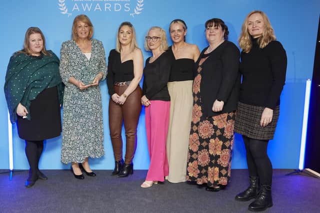 The Paragon Isle of Wight Team, who won the Supporting Victims of Crime award, with Donna Jones