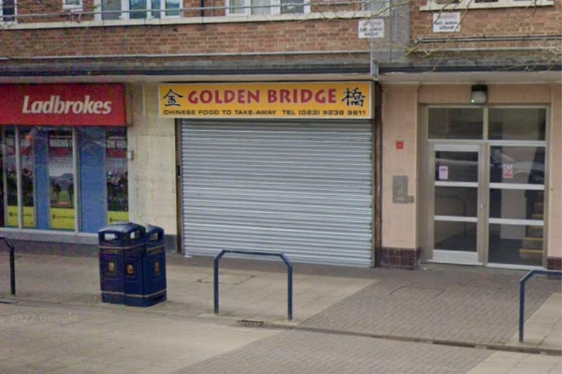 Golden Bridge, a Chinese takeaway at 143 Allaway Avenue, Portsmouth was given a two-out-of-five rating after assessment on January 25, the Food Standards Agency's website shows.