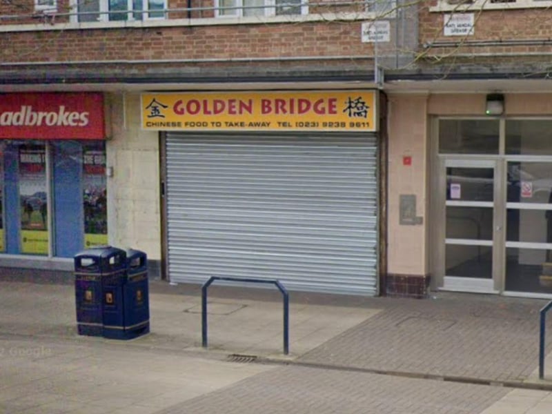 Golden Bridge, a Chinese takeaway at 143 Allaway Avenue, Portsmouth was given a two-out-of-five rating after assessment on January 25, the Food Standards Agency's website shows.