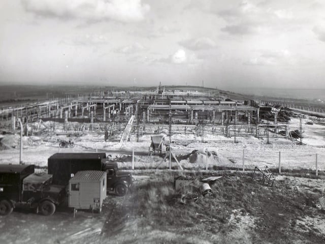 A shot along the ridge of Portsdown Hill with Portsdown Main beginning to take shape