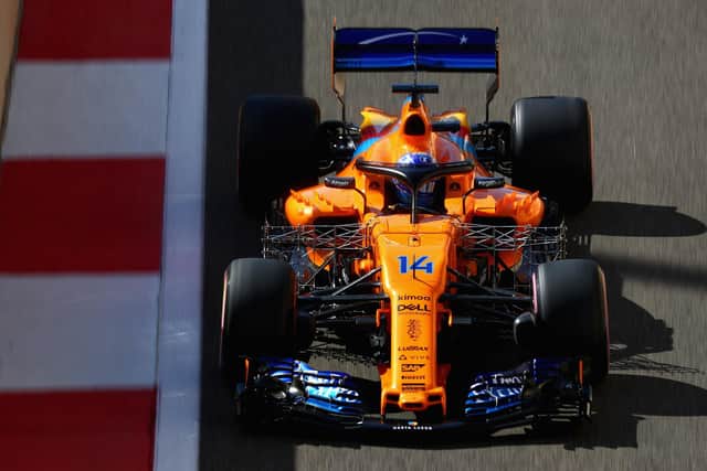 Fernando Alonso of Spain driving the (14) McLaren F1 Team MCL33 Renault on track during practice for the Abu Dhabi Formula One Grand Prix at Yas Marina Circuit on November 23, 2018 in Abu Dhabi, United Arab Emirates. Picture: Lars Baron/Getty Images