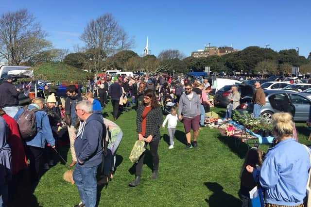 One of the summer car boot sales that used to be held by Portsmouth City Council in Southsea
