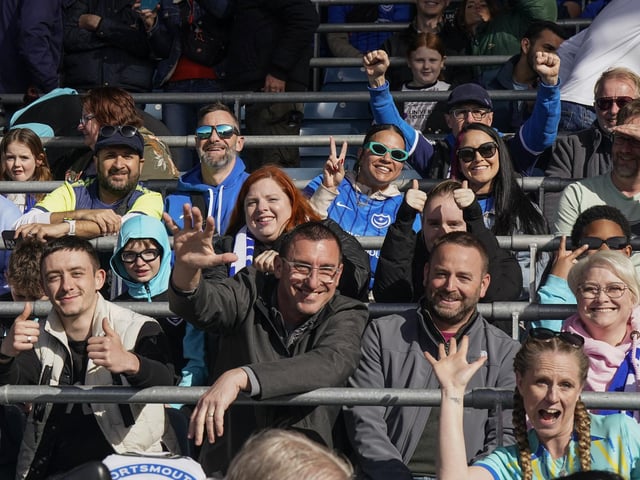 Pompey fans played a big role in carrying their team to a massive three points in their Championship survival battle against Blackburn Rovers.