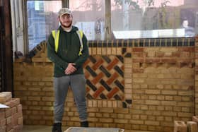 Bricklaying student Jago Gamblin. Picture: Fareham College