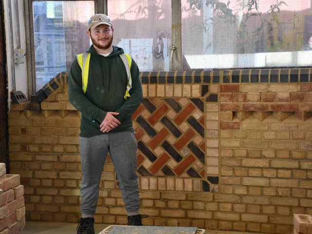 Bricklaying student Jago Gamblin. Picture: Fareham College