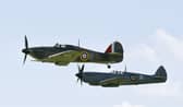 A Hawker Hurricane and a Supermarine Spitfire will make a flypast of Dame Vera Lynn's funeral procession (Photo: KIRSTY WIGGLESWORTH/AFP via Getty Images)