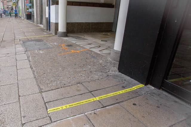 Tape outside Footasylum, Commercial Road, Portsmouth.
Picture: Habibur Rahman