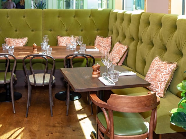 One of the many cosy snugs in the newly refurbished Brasserie Blanc in Gunwharf. Picture: Mike Cooter (280424)