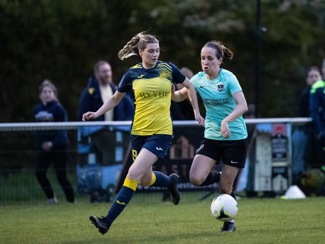 Portsmouth (light blue) v Moneyfields. Picture by Alex Shute