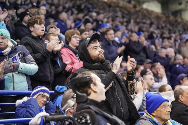 A crowd of 20,295 witnessed Pompey's 3-1 win against PNE at Fratton Park.