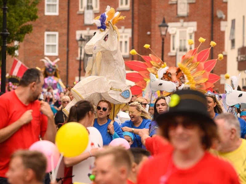 Portsea carnival 2023 - Local people taking part in the circus-themed parade on Saturday, August 12.