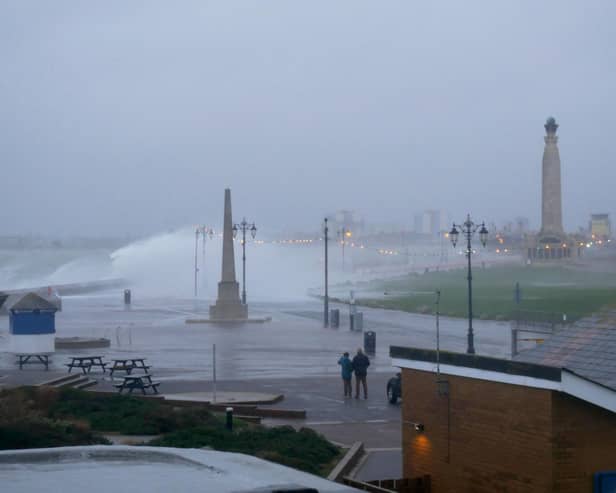 A weather warning for wind has been issued for Portsmouth and much of the south of England today. Pictured is windy weather in Southsea in 2020. Picture: Habibur Rahman.