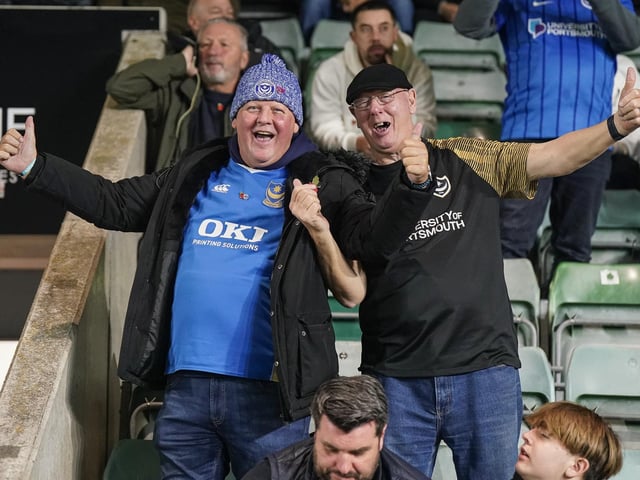 1,143 Pompey fans made the midweek trip to Plymouth Argyle's Home Park.