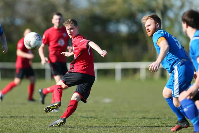 Steve Hawley, left, Locks Heath v Fleetlands.
Picture: Chris Moorhouse