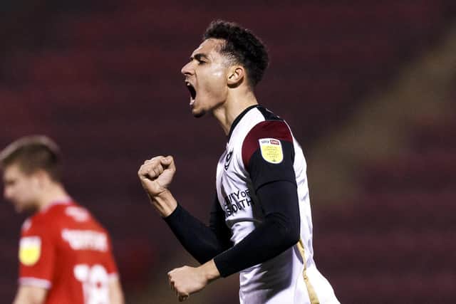 Tyler Walker opened his Pompey account against Crewe. Picture: Daniel Chesterton/phcimages.com