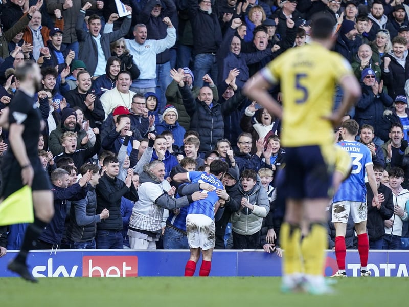 Saturday's attendance was Pompey's biggest in 14 years, surpassing the total for the recent Reading game.