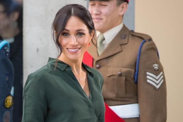 The Duchess of Sussex arrives at the University of Chichester, Bognor Regis, West Sussex, as part of her first joint official visit to Sussex. PRESS ASSOCIATION Photo. Picture date: Wednesday October 3, 2018. Photo credit should read: Dominic Lipinski/PA Wire