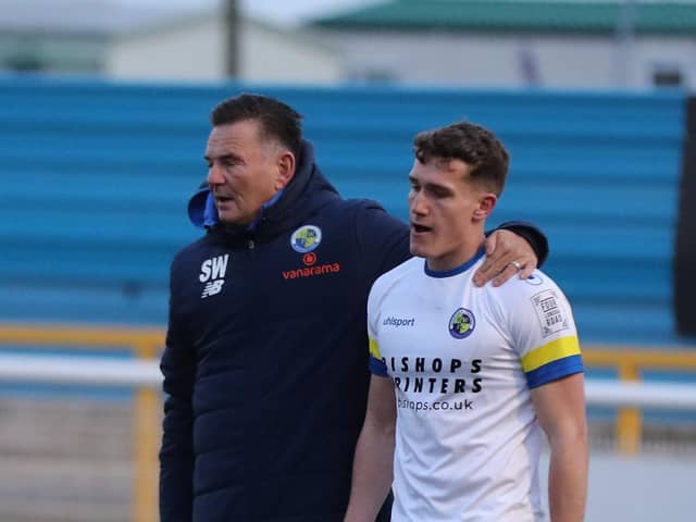 Alfy Whittingham, right, has been recalled by Aldershot after a one-month loan at Hawks Picture: Dave Haines