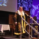 Lord Mayor Frank Jonas moments before he stepped down at at Portsmouth Guildhall on Tuesday,  May 17, 2022. Picture: Habibur Rahman