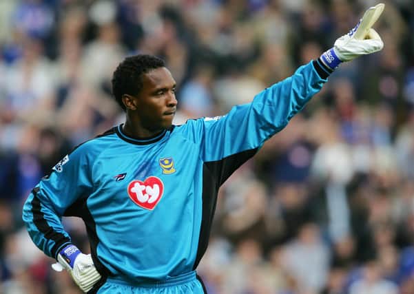 Shaka Hislop made 100 Pompey appearances before released in June 2005. Picture: Jamie McDonald/Getty Images