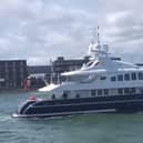 A luxury superyacht has visited Portsmouth.