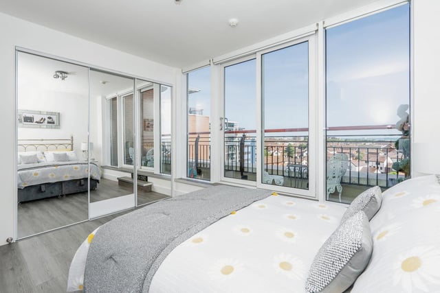 There are gorgeous views throughout the apartment as well as a dual balcony.