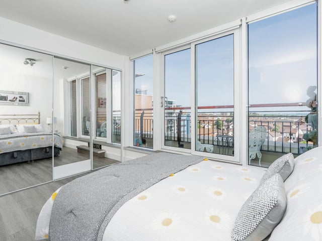 There are gorgeous views throughout the apartment as well as a dual balcony.