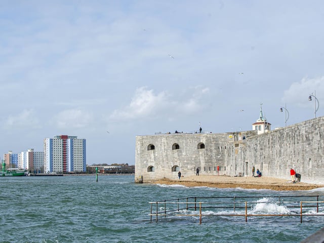 The Hotwalls in Old Portsmouth, near Portsmouth Harbour. Roughly a four minute walk from the cathedral is Hotwalls Studios, a centre of arts and crafts inside some of the city's historic sea defence buildings. Here, you can watch artists at work, step inside some of their galleries and relax on Hotwalls Beach. Picture: Habibur Rahman