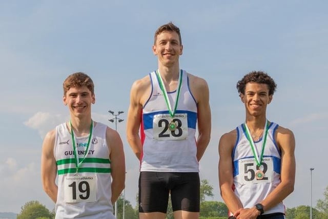 Ed Dodd won the senior men's 1500m in a time of 3:59.77. CoP colleague Cameron Walker-Powell, right, was third in 4:01.57. Picture by Paul Smith