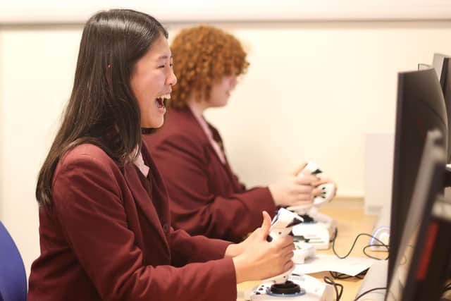 Emma and Harriet learning new skills
