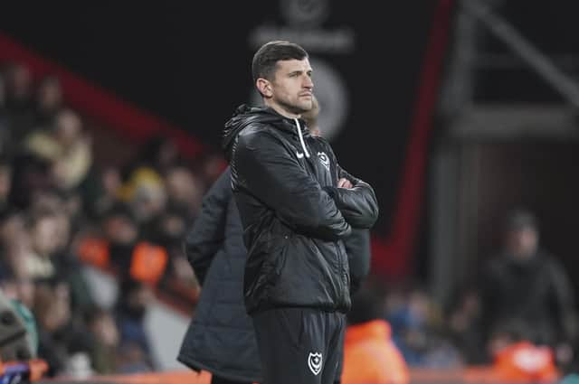 John Mousinho pointed to the positives of Clark Robertson and Jay Mingi, despite Pompey's 5-2 humbling at Bournemouth in the Hampshire Senior Cup. Picture: Jason Brown.