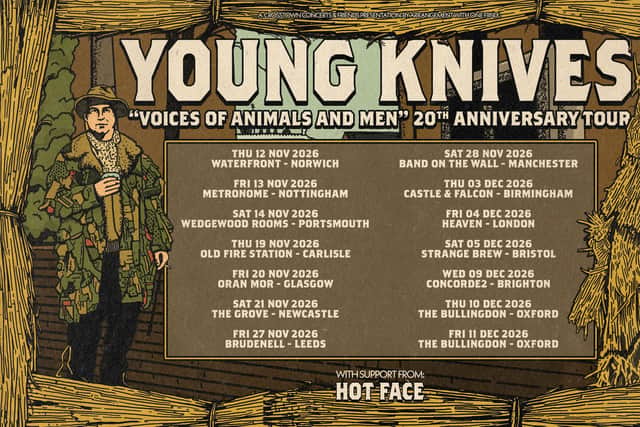 Young Knives play The Wedgewood Rooms in Portsmouth on 14 November as part of their debut album’s 20th anniversary tour.