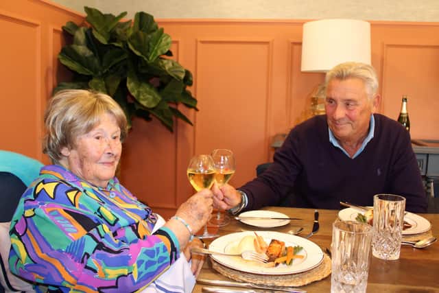 Cheers - enjoying some champagne at Portsdown View