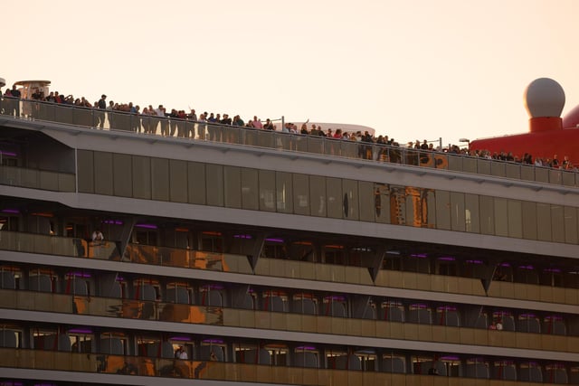 Pictured is: Passengers on the MV Resilient Lady wave back
Picture: Keith Woodland (140921-39)