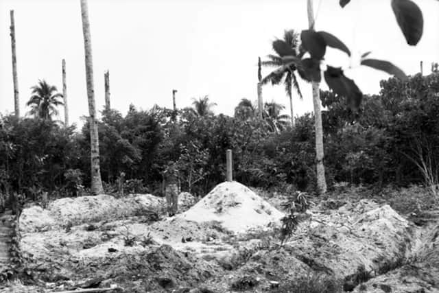 Mass prisoner of war grave on Balalae Island.
