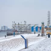 Snow covered the funfair rides at Clarence Pier Southsea in 2018.
Picture: Shaun Roster